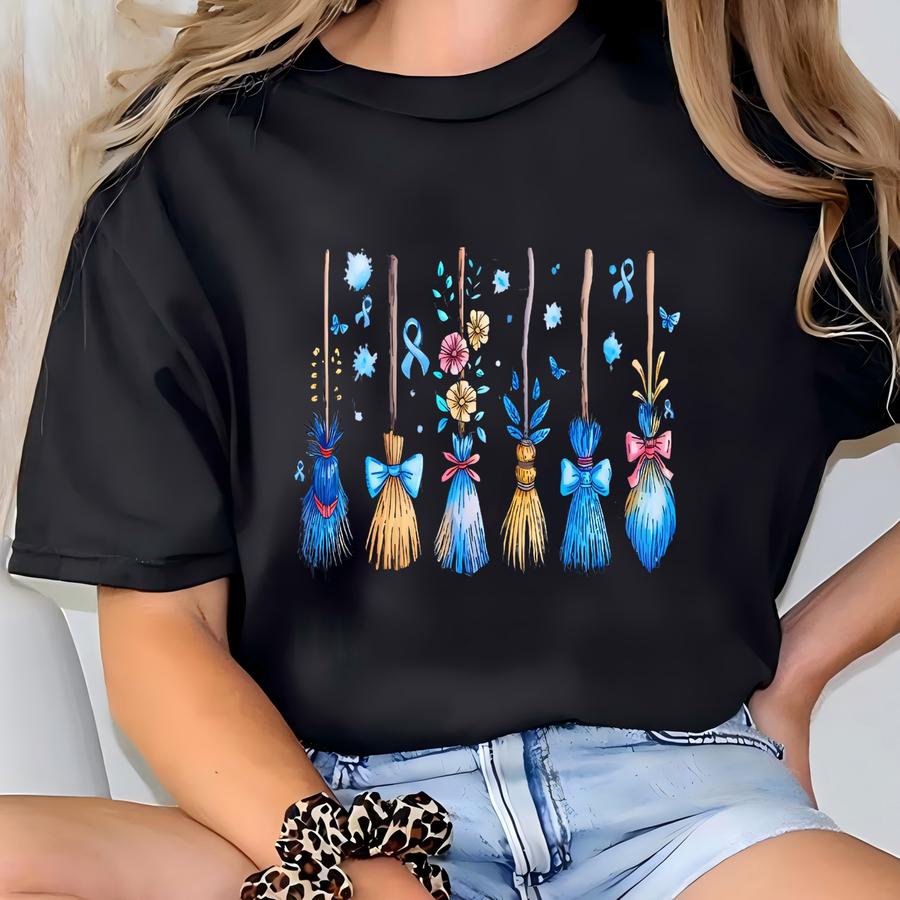 In November We Wear Blue Witch Shirt, Halloween Diabetes Sweatshirt, Diabetes Awareness Tee, Awareness Month Shirt, Diabetes Support Tee T-shirt