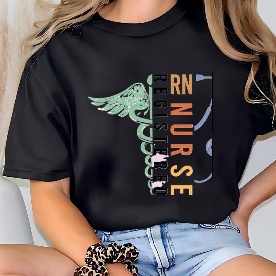 Custom Registered Nurse Shirt With Name, Rn Graduation Gift, Nursing Student Tee T-shirt