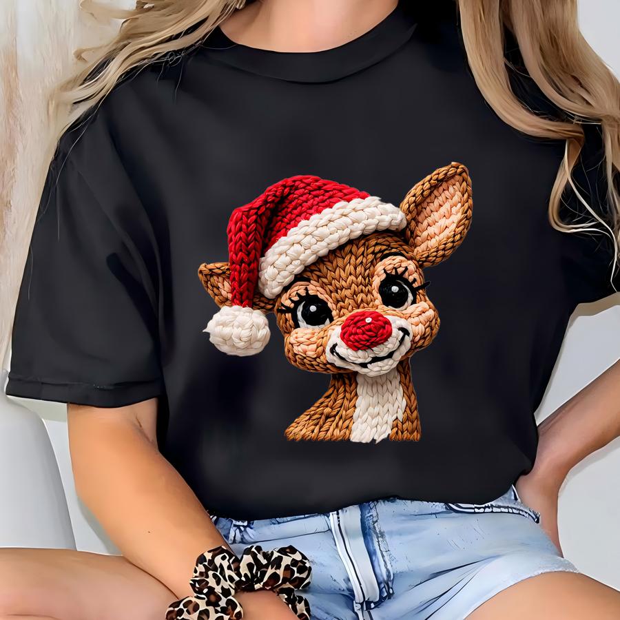 Christmas Reindeer Sweatshirt, Cute Christmas Gift, Retro Reindeer Sweatshirt, Merry Christmas Sweatshirt, Christmas Reindeer Sweatshirt T-shirt