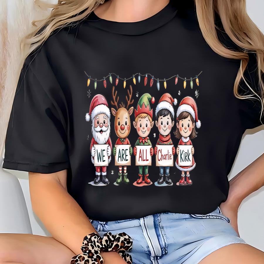 Christmas With Sweatshirt, Patriotic Holiday Family Xmas Crewneck T-shirt