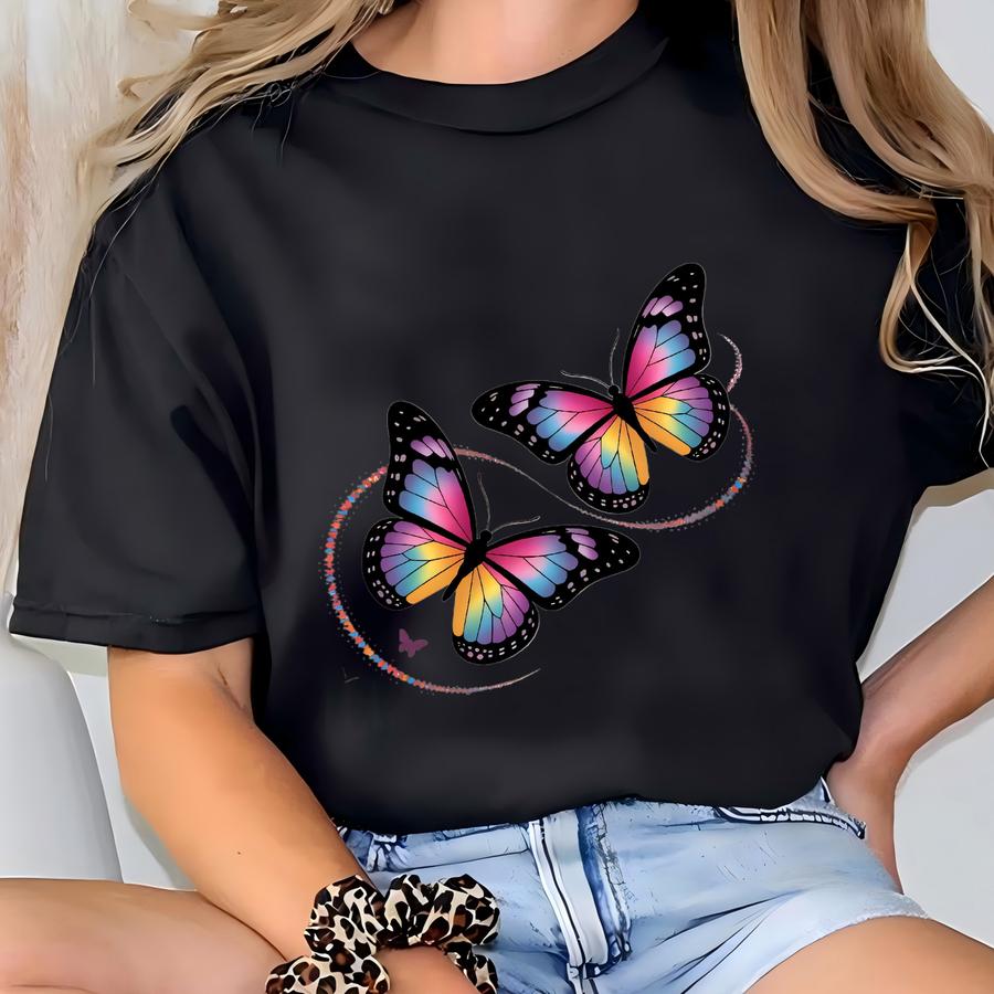 Spread Your Wings Butterfly Shirt, Inspirational Butterfly Tee, Motivational Shirt For Women, Positive Quote Shirt, Nature Lover Gift T-shirt
