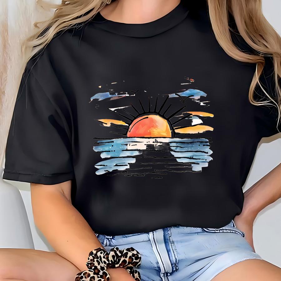 His Mercies Are New Every Morning Shirt, Christian Sunset Tee, Bible Verse Shirt, Religious Gift, Faith Based Apparel, Scripture Shirt T-shirt