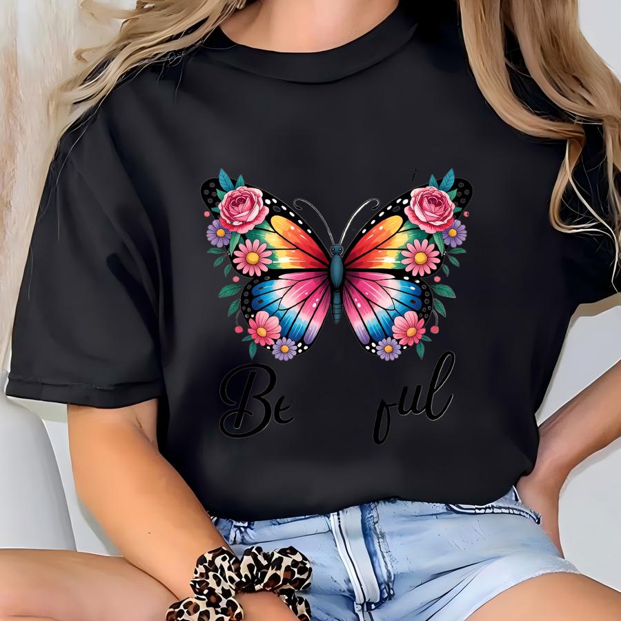 Butterfly Beautiful Hoodie, Be Your Own Kind Of Beautiful Shirt, Inspirational Butterfly Tee, Positive Quote Shirt, Self Love Gift T-shirt
