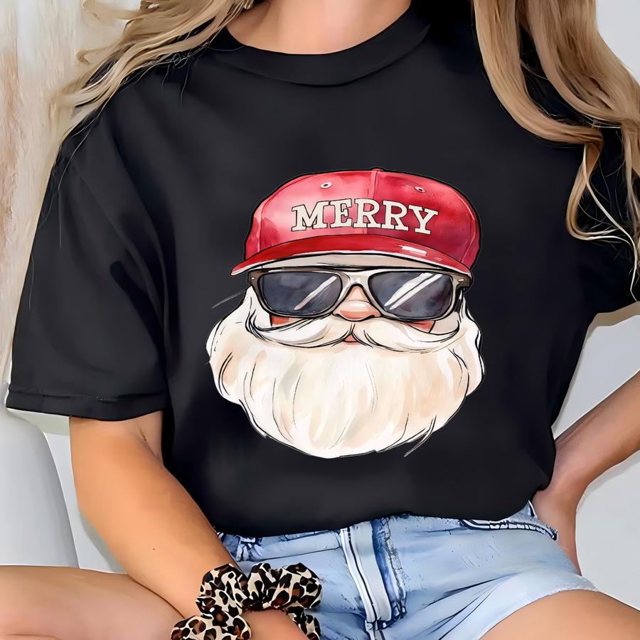 Baseball Santa Retro Christmas Sweatshirts | Hoodies For Women Pink Christmas Matching Family Sweaters Vintage Holiday Crewneck Group Party T-shirt