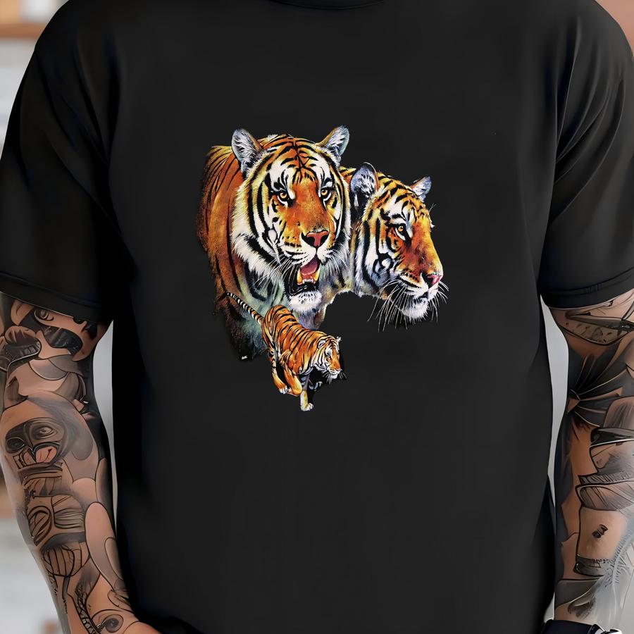 Vintage 90s Rainforest Cafe Orlando Hoodie Size Xl Tiger Family Art Tee Wildlife Animal Big Cat Nature Jungle Theme Restaurant Souvenir T-shirt