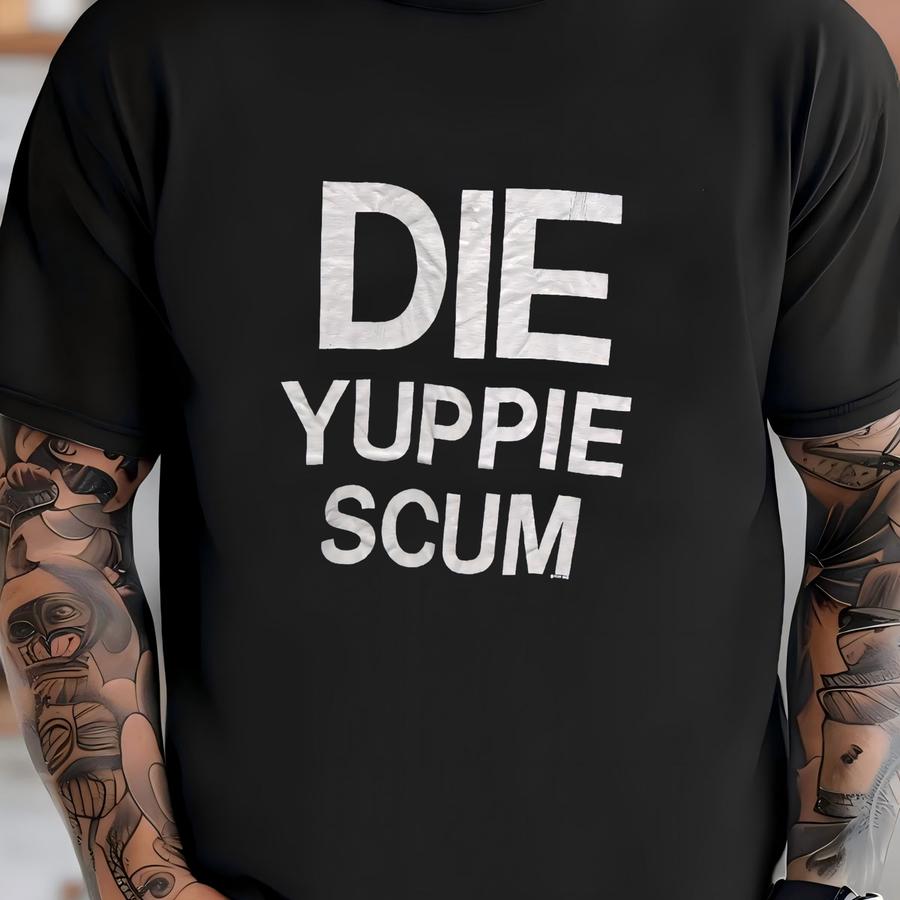 Vintage 1989 Die Yuppie Scum Hoodie Size Xl Gear Inc Anarchist Punk Rock Tee Funny Political Statement Anti-capitalist Counter Culture Tee T-shirt