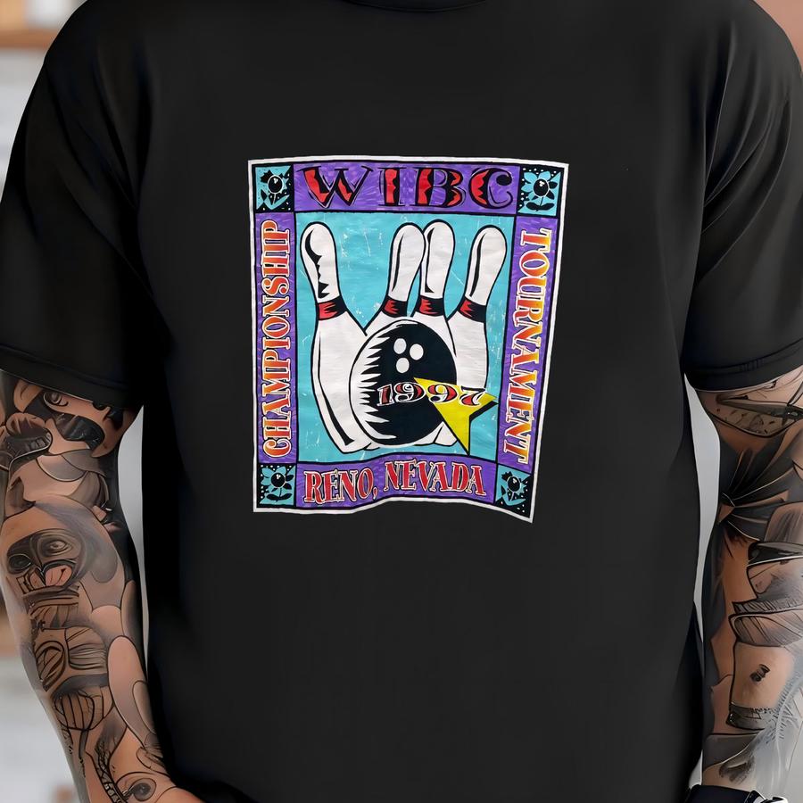 Vintage 1997 Wibc Bowling Championship Tournament Hoodie Size 2xl Reno Nevada Souvenir Women's International Bowling Congress Sport Event T-shirt