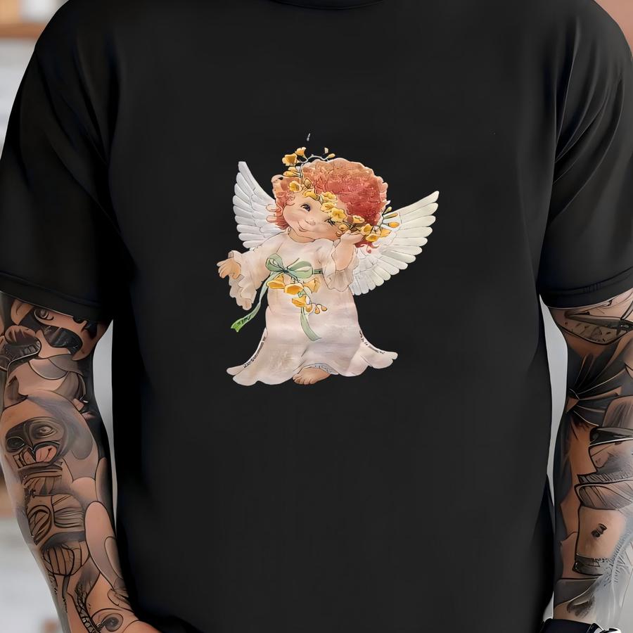 Vintage 2003 Morehead Inc Angel Hoodie Size Xs Perfection Is Hard To Improve On Cute Quote Tee Cherub Funny Y2k Girly Art Graphic Shirt Top T-shirt