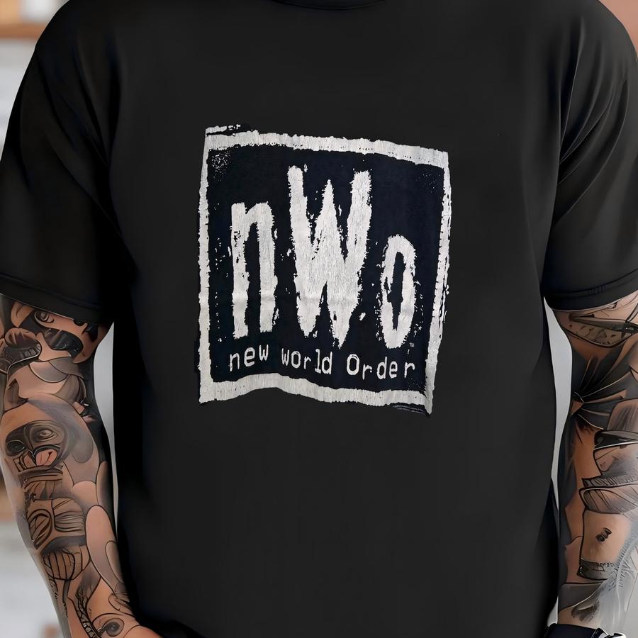 Vintage 1998 Nwo New World Order Hoodie Size 2xl Wcw Wrestling Promo Tee Hollywood Hogan Scott Hall Kevin Nash Wolfpac Attitude Era Merch T-shirt