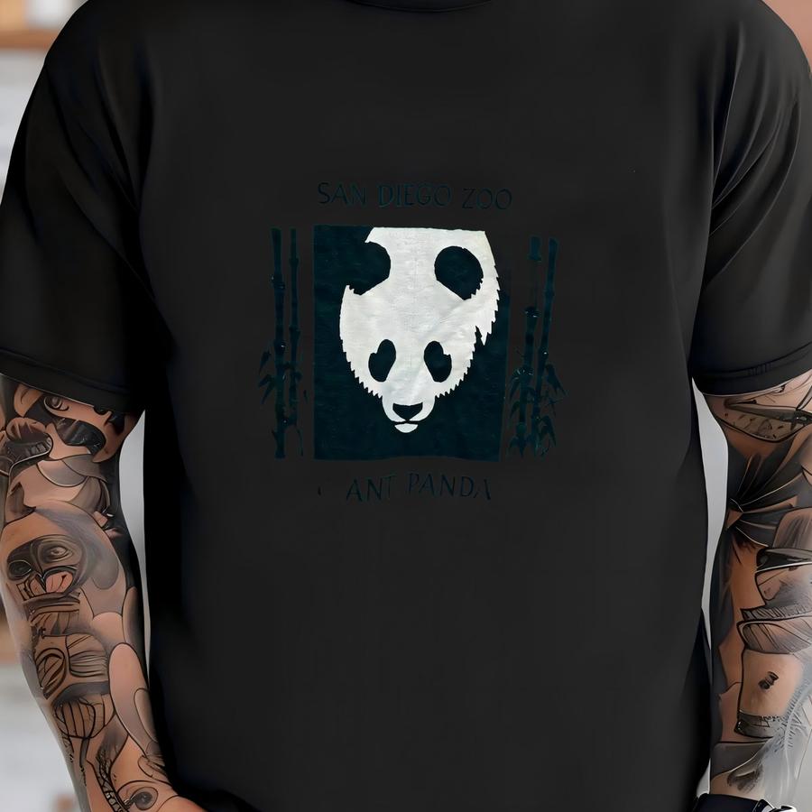 Vintage 1987 San Diego Zoo Hoodie Size M Giant Panda Bear Koala Arts Inc Single Stitch Mock Neck Souvenir Tee California Wildlife Animal T-shirt