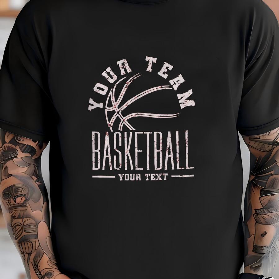 Custom Basketball Mascot Svg,png,dxf,eps,pdf,personalized High School Team Sublimation File,custom Basketball Tshirt,sweatshirt, Canva T-shirt