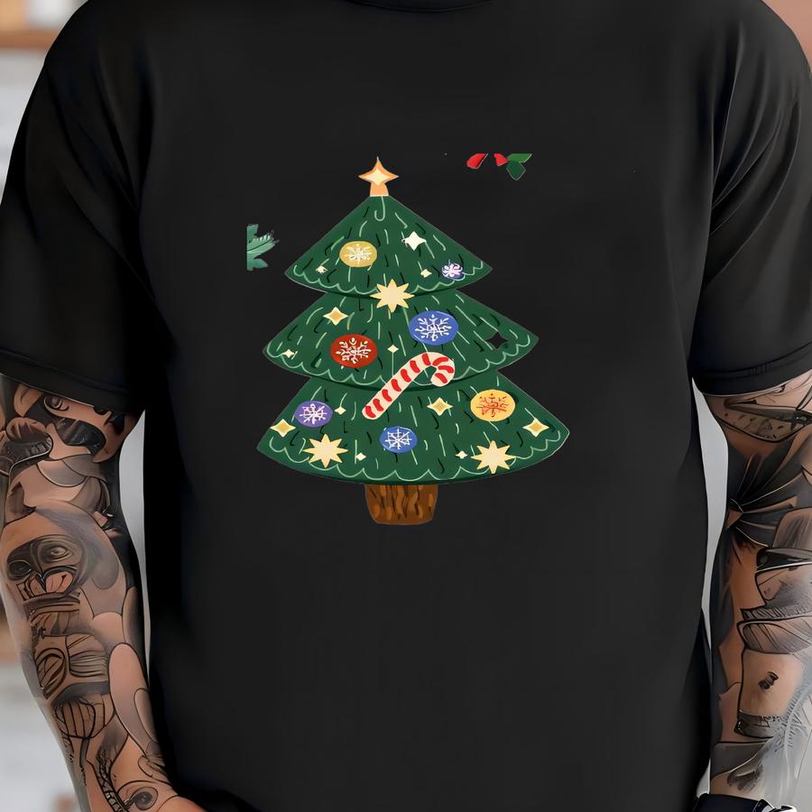 ® Christmas Tee Shirt ‘tis The Season’ Retro Holiday Tee Christmas Tree Outfit Santa Graphic Top Women’s Xmas Holiday T‑shirt T-shirt