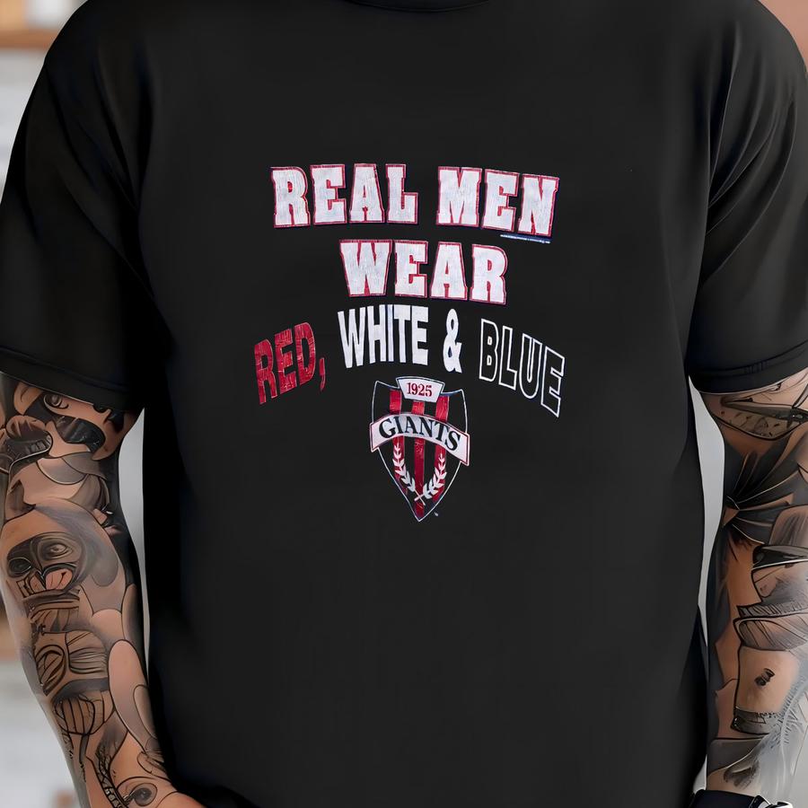 Vintage 1991 New York Giants Hoodie Size S M Sportswear Team Football Tee Real Men Wear Red White Blue Puffy Print Graphic Shirt T-shirt