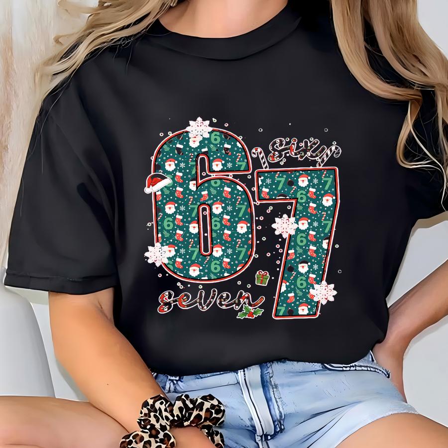 Funny 6 7 Meme Christmas Sweatshirt T-shirt