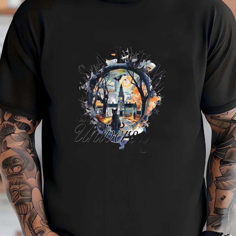 ® M University 1692 Witch Shirt, Vintage Halloween Tee, M Massachusetts Hoodie, Fall Witchy Shirt For Women T-shirt