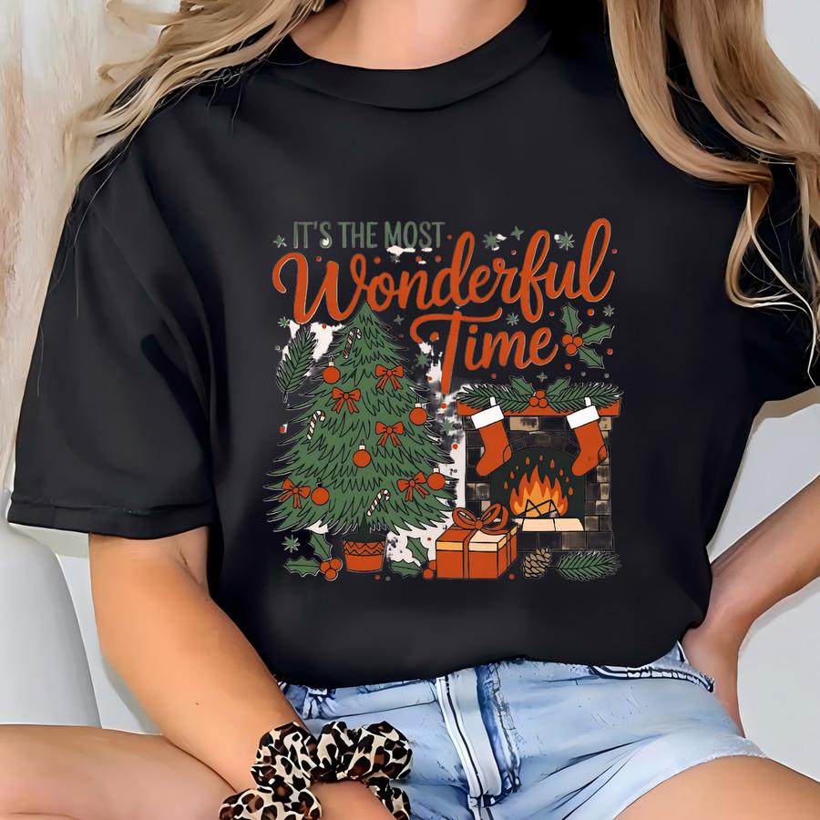 Its The Most Wonderful Time Of The Year Shirt, Christmas Time Tshirt, Retro Christmas Tee, Cute Family Holiday Shirt. T-shirt