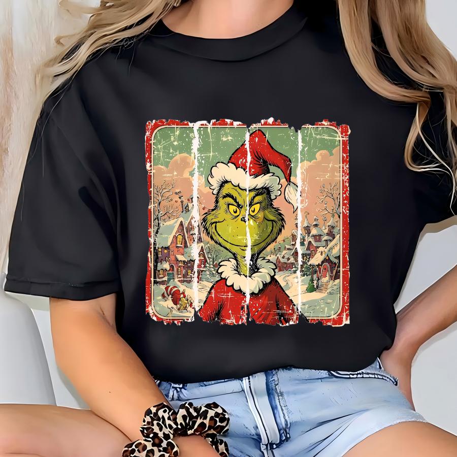 Christmas Shirt, Funny Xmas Sweatshirt, Retro Mas Shirts, Face Shirt, Merry Christmas Family 2025 Shirts T-shirt