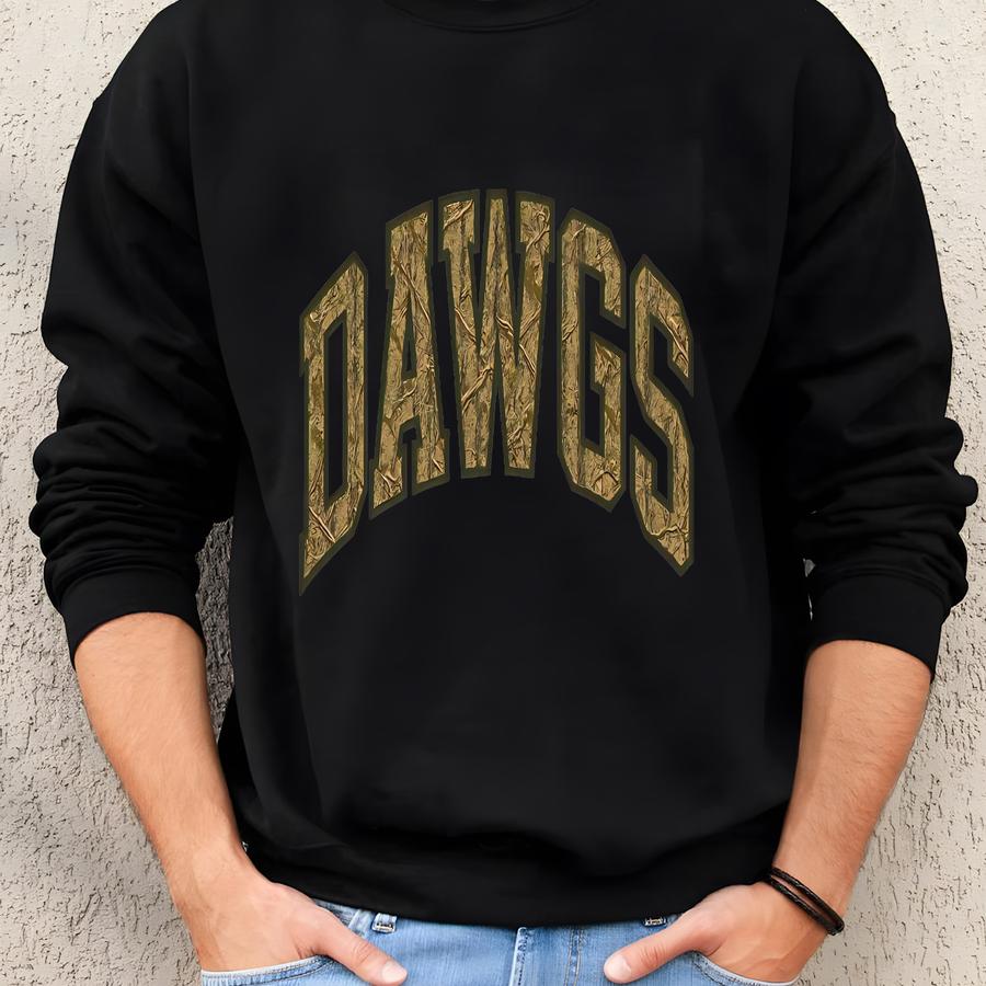 Custom Camo Sports Team Sweatshirt, Custom Team Sweater, College Team Mascot Camo Sweatshirt, Custom Tree Camo Baseball Football Pullover Sweatshirt