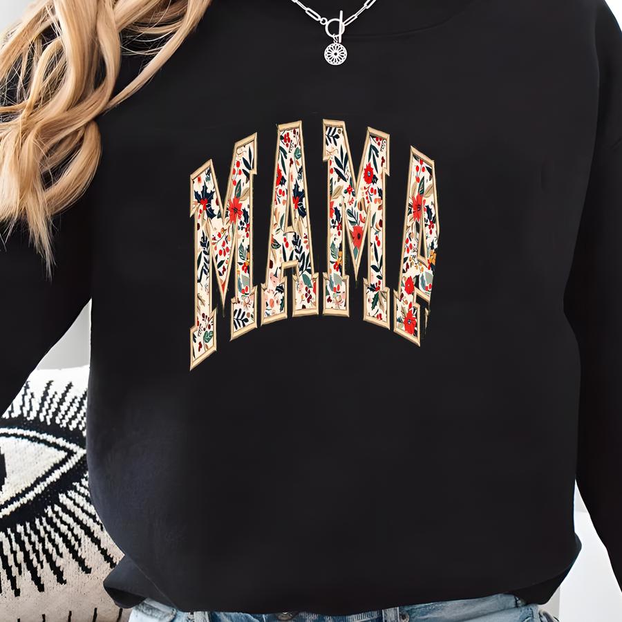 Custom Knit Mama Crewneck Sweatshirt | Mama Sweatshirt | Family Crewneck Sweatshirt | Pregnancy Announcement | Gift For Family Sweatshirt