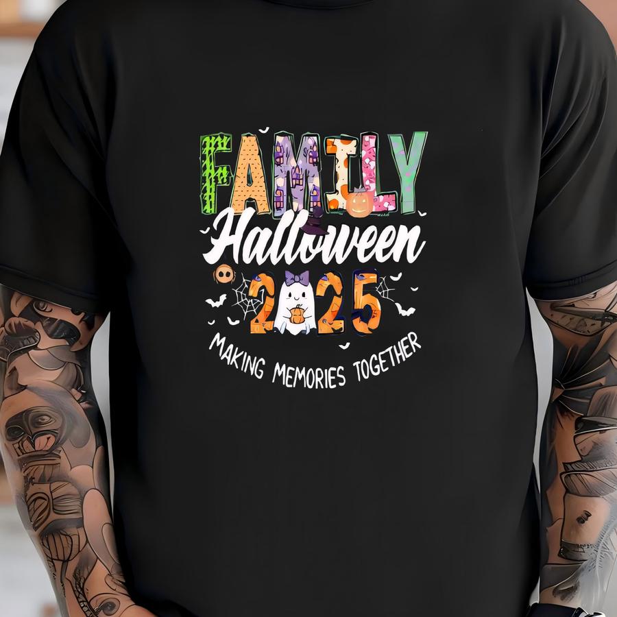 Making Memories Together Family Halloween 2025 Shirt, Matching Halloween Family Tee, Cute Spooky Family Outfit T-shirt