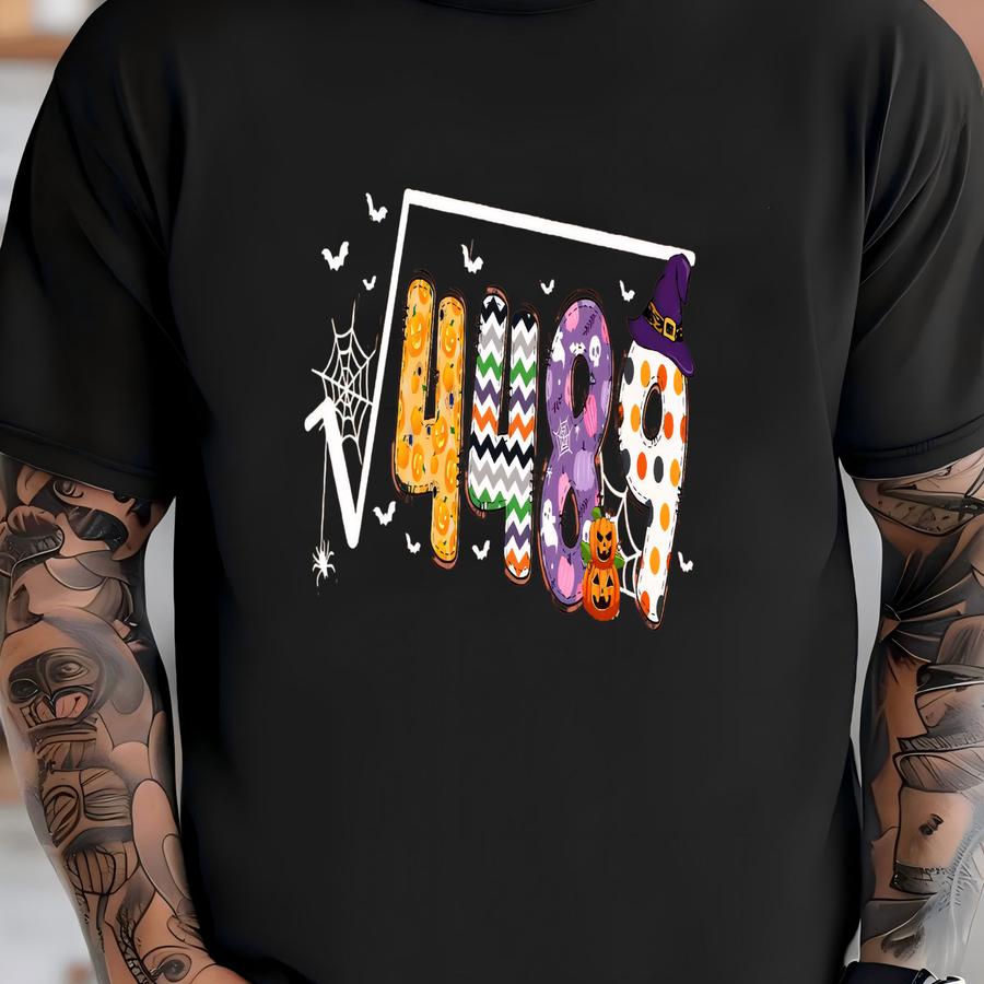 ® Square Root Of 4489 Meme Shirt, Funny Halloween Math Tee, Slang Teacher Shirt, Halloween Teacher Gift T-shirt