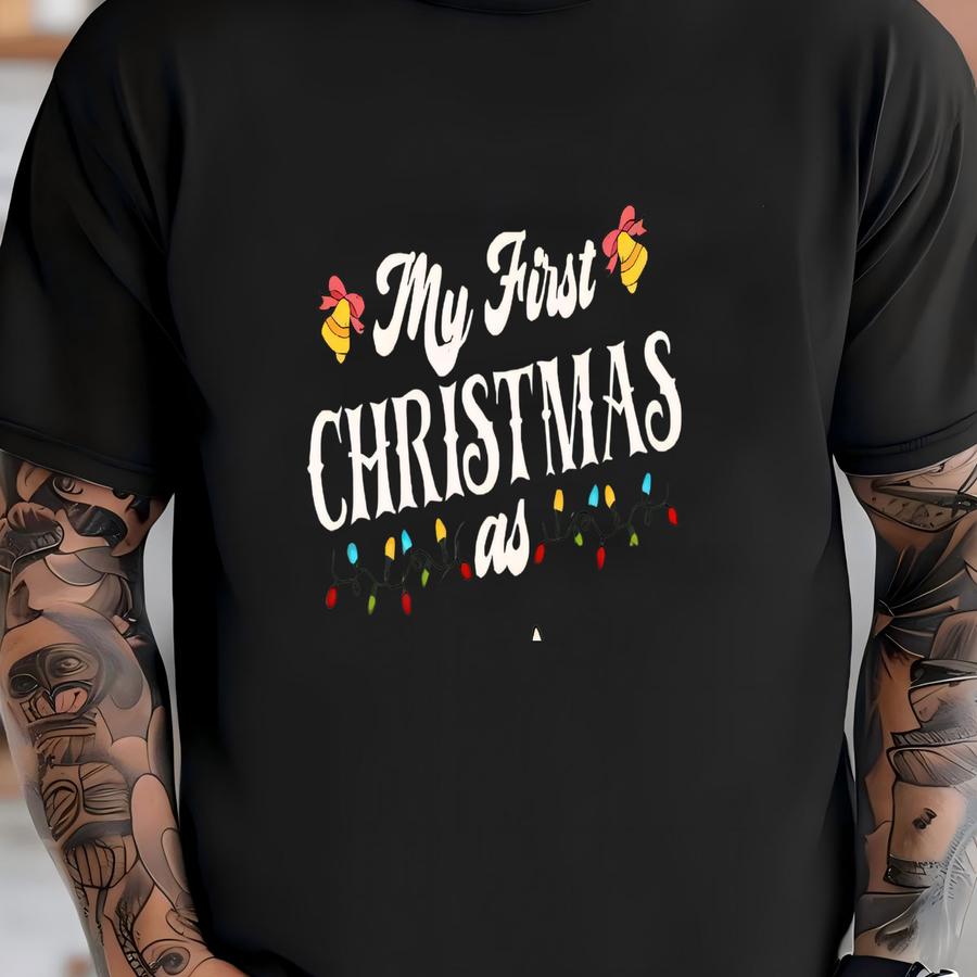 Baby's First Christmas 2025 Outfit, Matching Family Christmas Shirt, First Christmas As Mommy Daddy Mom Dad, New Baby Gift T-shirt