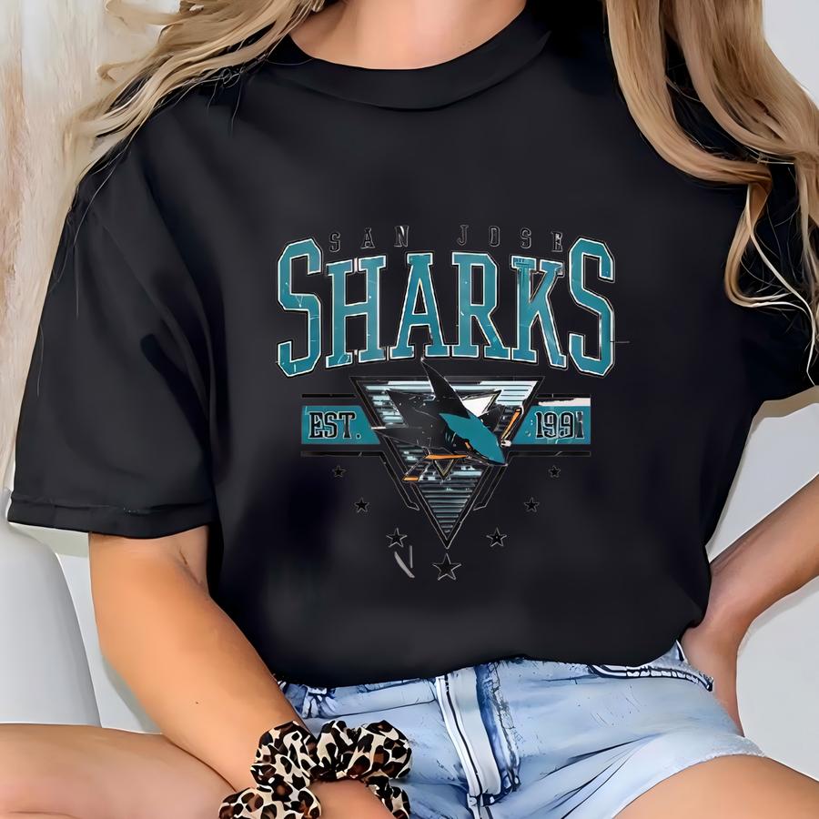 San Jose Sharks Sweatshirt Crewneck, Sharks Youth Sweatshirt, San Jose Hockey Toddler Tee, Sharks Hockey Hoodie Sweater, Baby Tee T-shirt