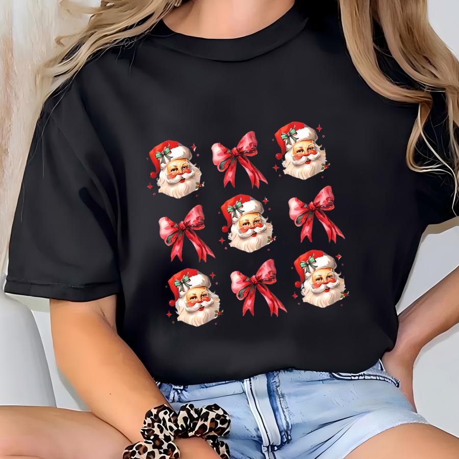 Vintage Santa Tumbler, Personalized Christmas Cup, Retro Santa Claus Drinkware, Holiday Gift For Her, Christmas Party Favor T-shirt