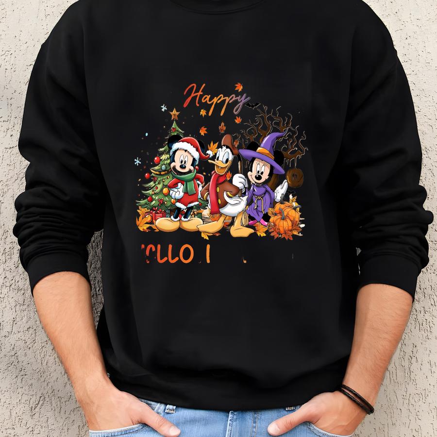 Hallothanksmas Concept Shirt Friends Halloween Thanksgiving Christmas Cotton Shirt Hallothanksmas Tee For Party Sweatshirt Hallothanksmas Concept Shirt Friends Halloween Thanksgiving Christmas Cotton Shirt Hallothanksmas Tee For Party Sweatshirt