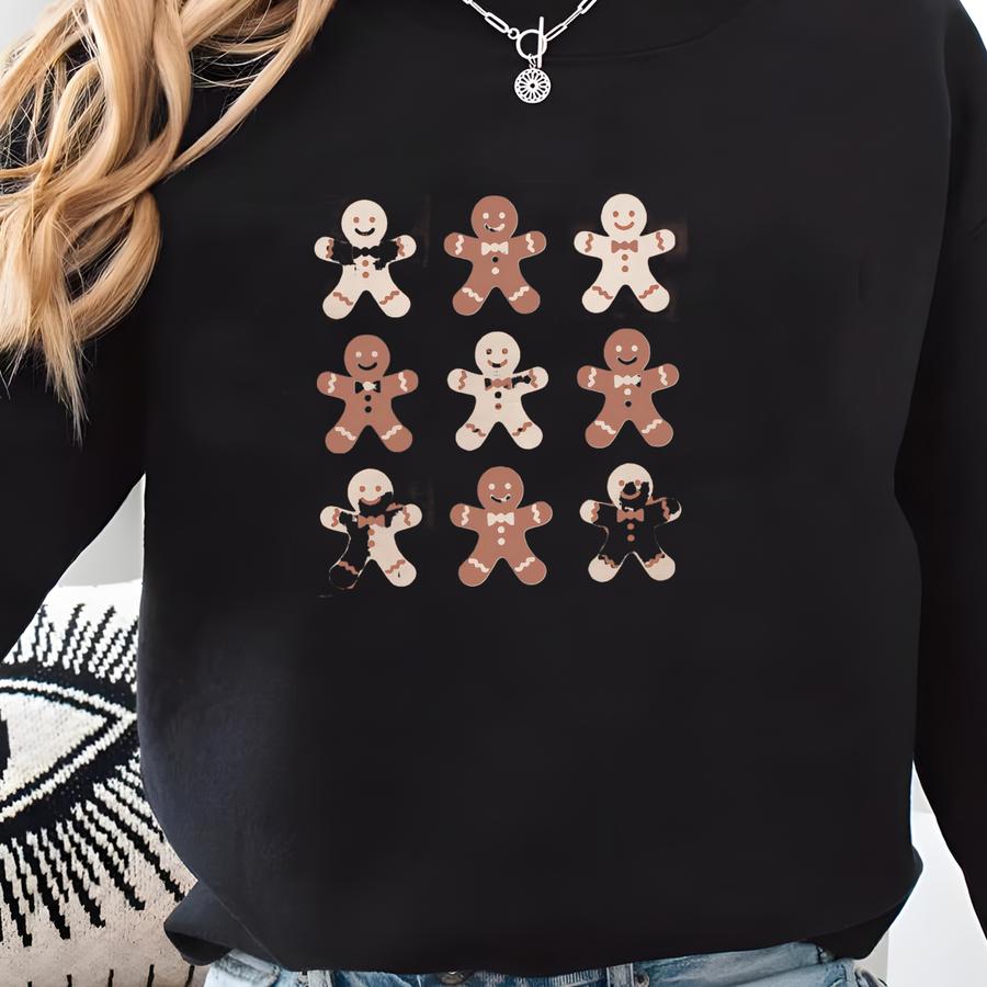 Gingerbread Christmas Sweatshirt: Retro Cookie Crewneck, Matching Family Sweatshirt