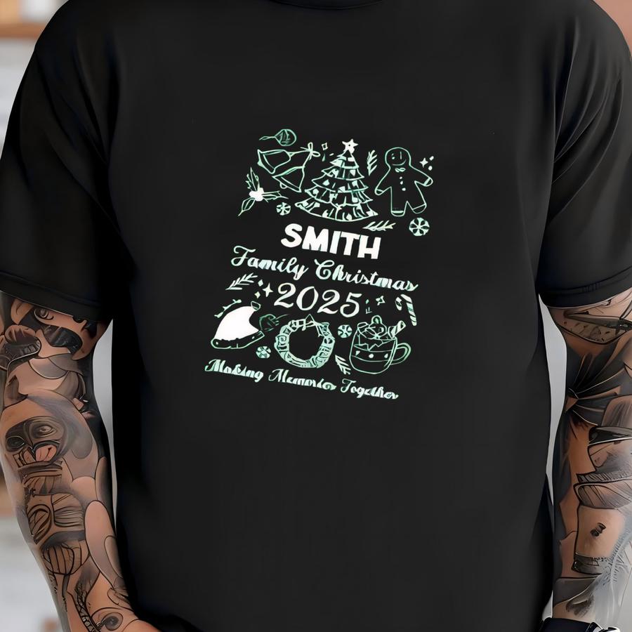 Custom Family Name Christmas Shirt: Group Xmas Tees T-shirt