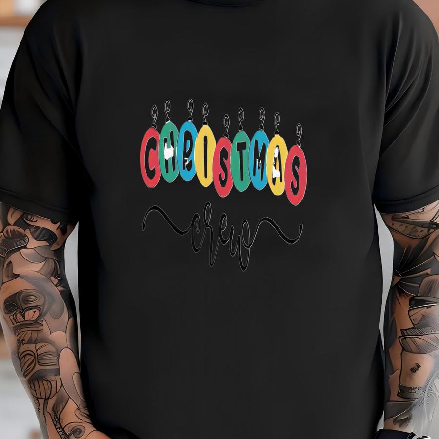 Xmas Crew Shirt: Christmas Light Tee, Xmas Group Gift T-shirt