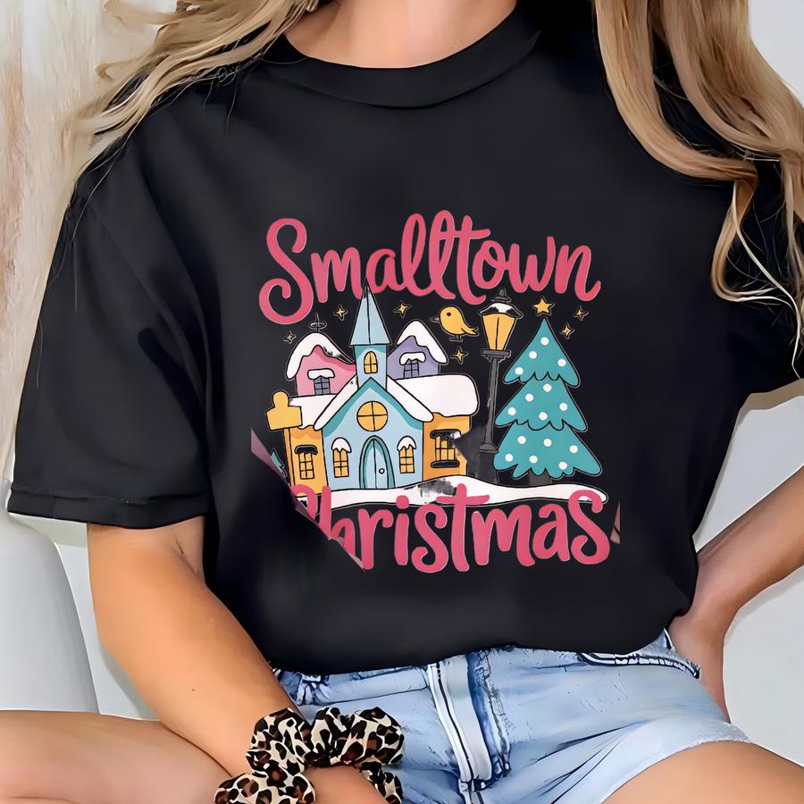 Small Town Christmas Gildan Sweatshirt - Cozy Holiday Pullover T-shirt