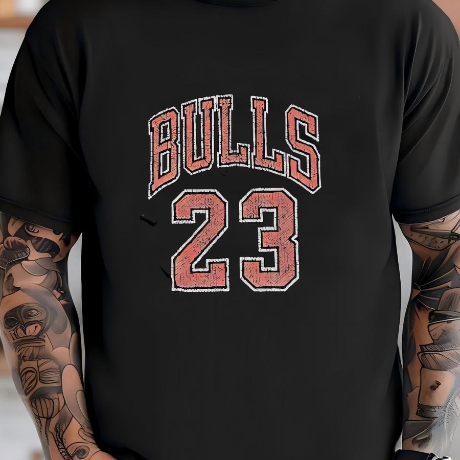 Men's Vintage 90's Champion Chicago Bulls Michael Black Red Jersey Sz S T-shirt