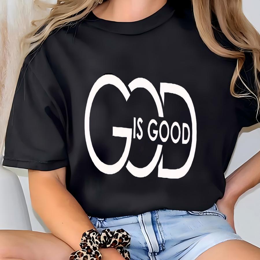 God Is Good Hoodie: Minimalist Christian Faith Design T-shirt