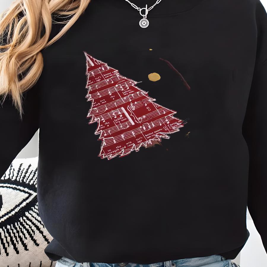 Christmas Tree Applique Sweatshirt, Holliday Sweatshirt Sweatshirt