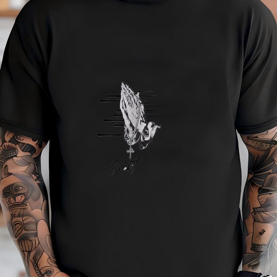 Saint Philip Neri Sweatshirt For Men | Praying The Rosary Crewneck | Catholic Gift For Him | Christian Faith Apparel | Patron Saint Clothing T-shirt