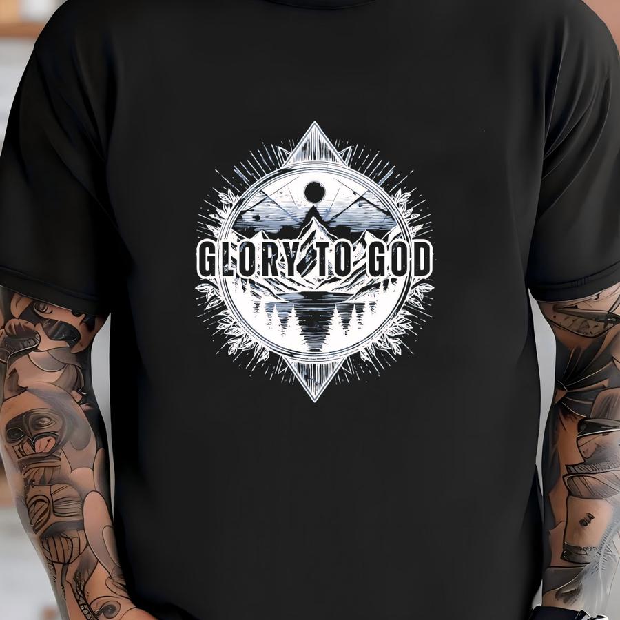 Glory To God Catholic Sweatshirt For Women | Faith Nature Crewneck | Christian Outdoor Apparel | Catholic Gift For Her T-shirt