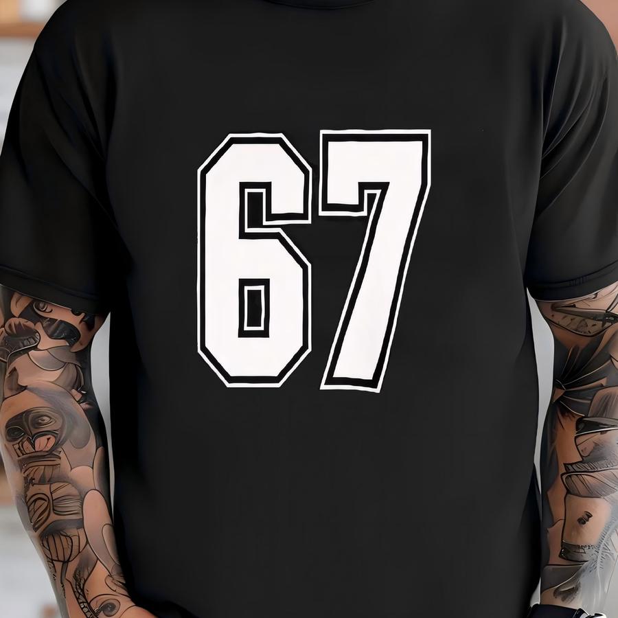 6 7 Hoodie Meme Kids Youth Number 67 Sweatshirt 6-7 Hoodie Birthday Gift For Her Gift For Him Made To Order With Love T-shirt