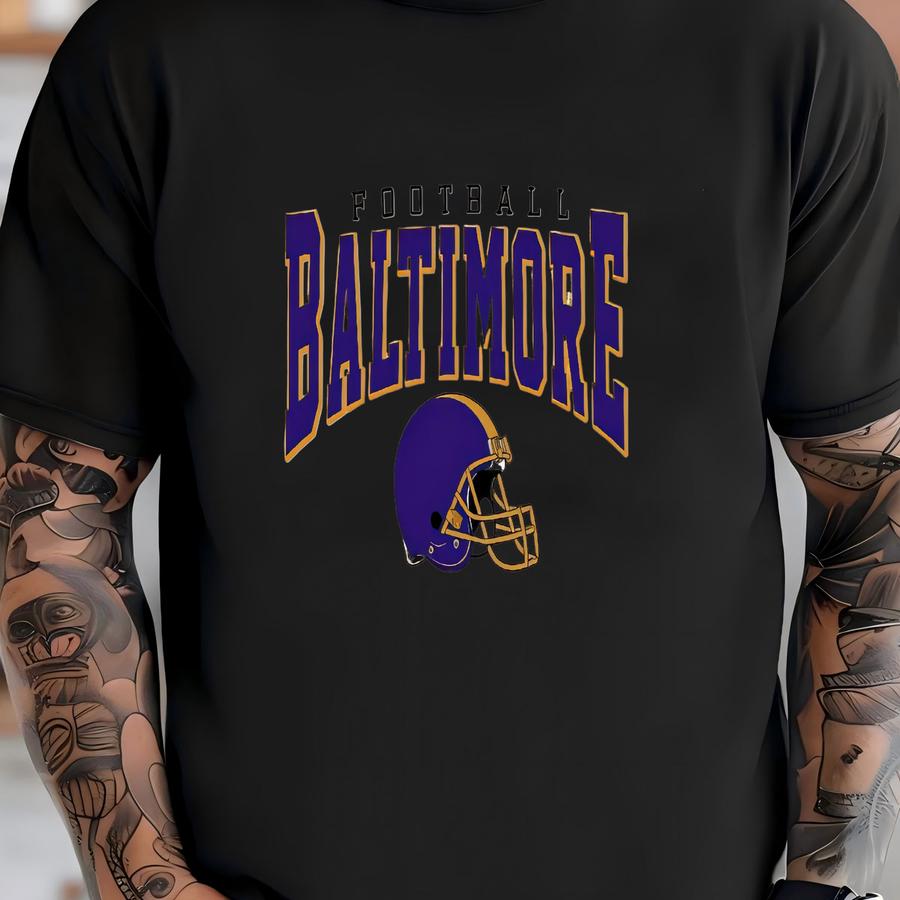 Vintage Style Baltimore Football Unisex Sweatshirt, Baltimore Football Game Day Crewneck, Sunday Football Gift, Mascot Game Day Tee T-shirt