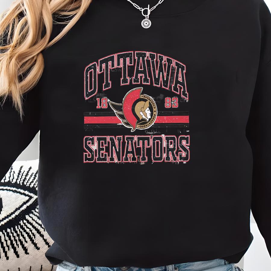 Ottawa Hockey Sweatshirt | Ottawa Senators Sweatshirt | Ottawa Hockey Youth Shirt |ottawa Senators Sweatshirt Crewneck Sweatshirt