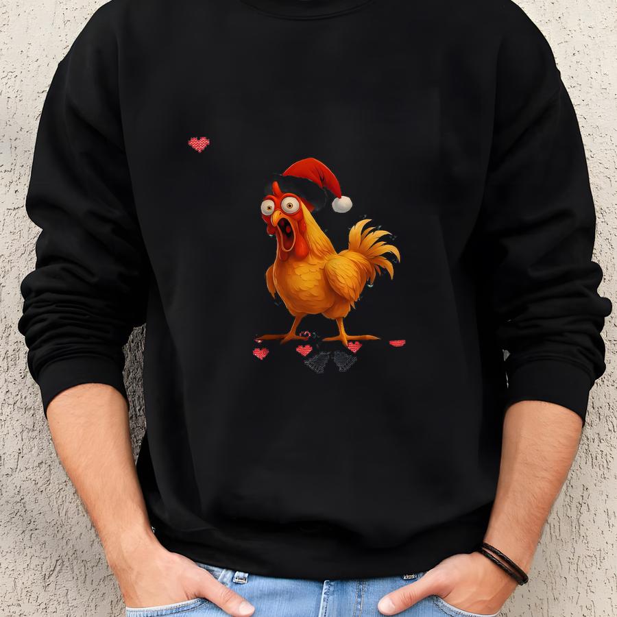 F-caw-f Ugly Christmas Graphic Shirt, Crazy Chicken Holiday Tshirt, Funny Xmas Party Shirt For Men Women, Christmas Gift Sweatshirt F-caw-f Ugly Christmas Graphic Shirt, Crazy Chicken Holiday Tshirt, Funny Xmas Party Shirt For Men Women, Christmas Gift Sweatshirt