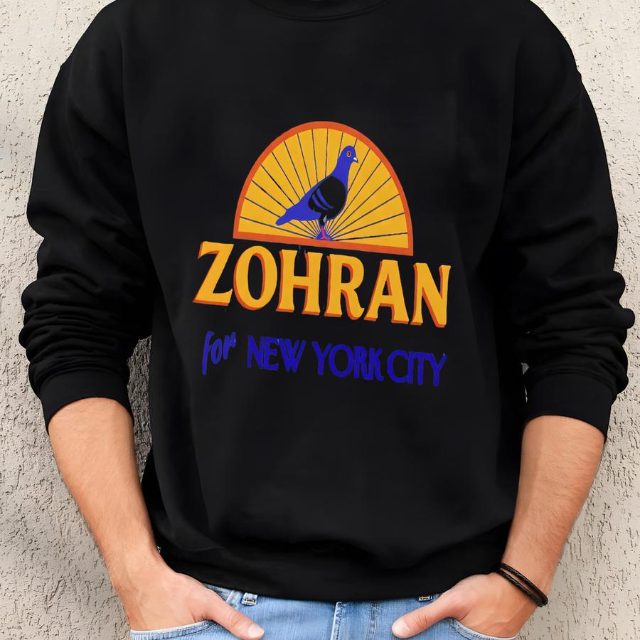 Zohran For New York City Shirt, Vote Zohran Mayor Mamdani 2025, Nyc’s First Muslim Mayor, Progressive Democrat Zohran For Nyc Sweatshirt