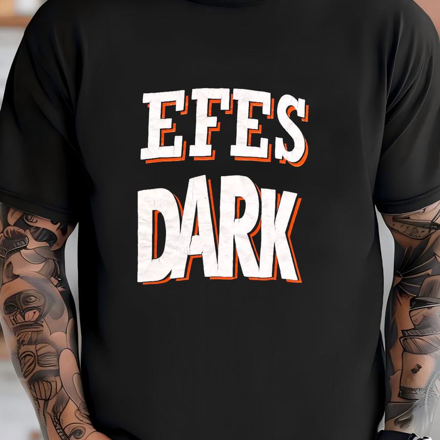 Vintage 1999 Efes Dark In Romania Hoodie Size L Beer Promo Tee Total Solar Eclipse Event Double Sided Graphic European Brewery Merch Y2k T-shirt