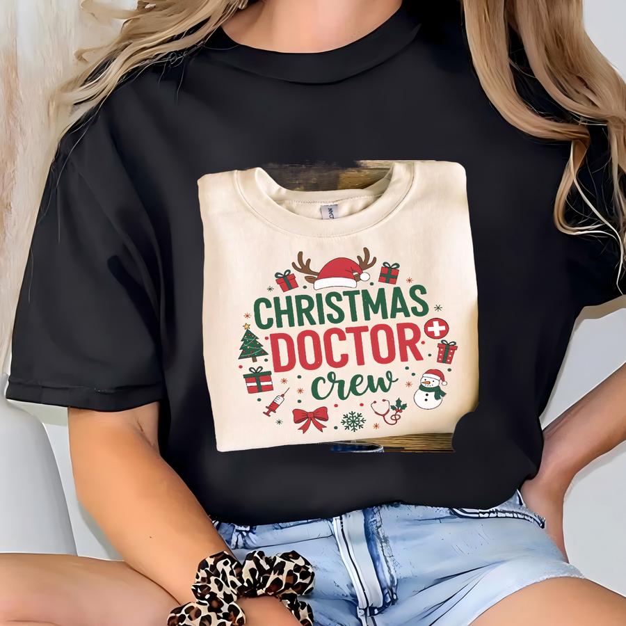 Christmas Doctor Crew Sweatshirt, Doctor Matching Sweat, Doctor Gift Xmas Sweat, Cute Medical Holiday Sweat, Christmas Medical Student Sweat T-shirt