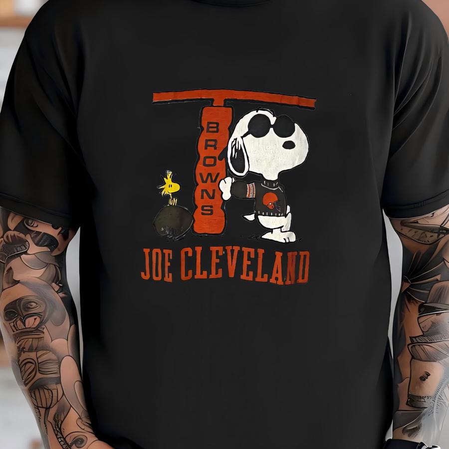 Vintage 80s Joe Cleveland Shirt Fits M/s Browns Artex Tee T-shirt