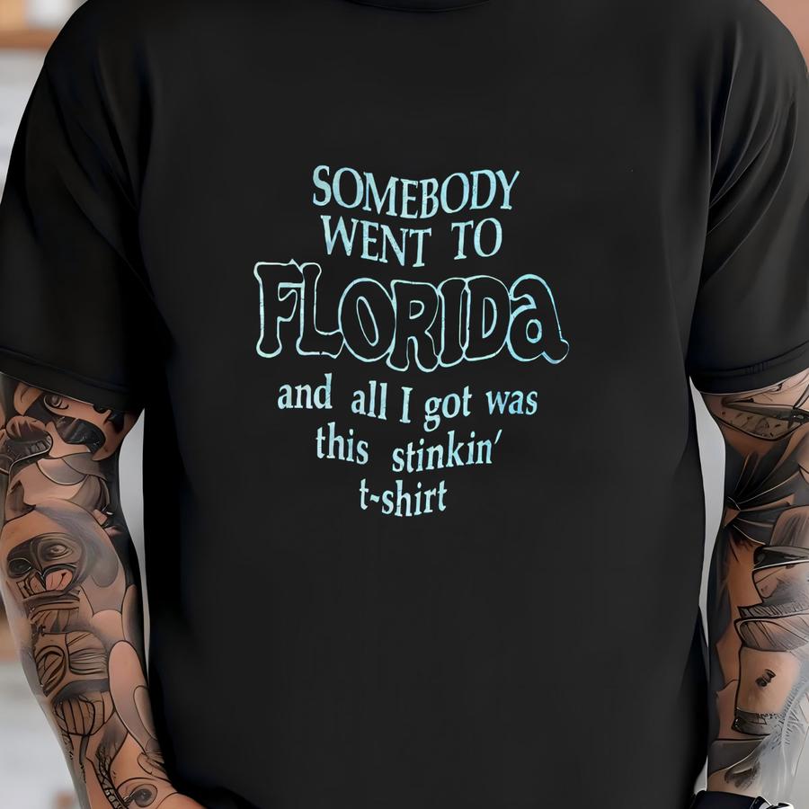 Vintage 90s Florida Hoodie Size L Somebody Went To Florida And All I Got Was This Stinkin Hoodie Funny Quote Souvenir Tourist Vacation Tee T-shirt