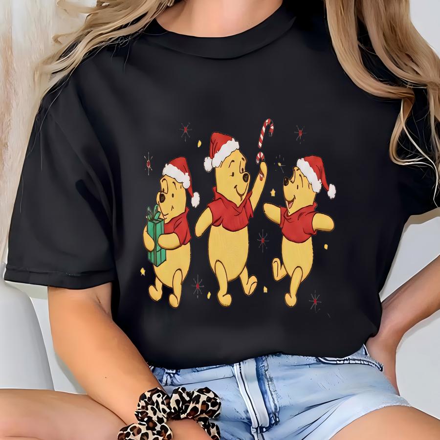 Christmas Lights Sweatshirt, Pooh Christmas Shirt, Winnie Pooh Shirt, Kids Shirt, Land Christmas T-shirt
