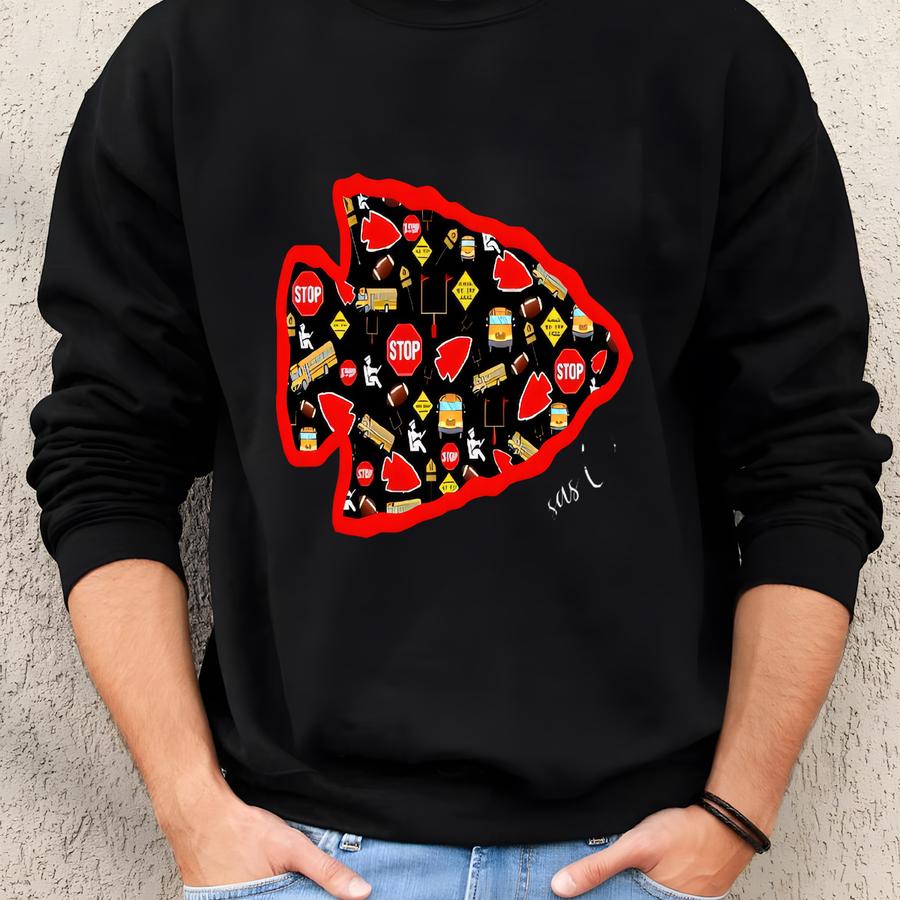 Kansas City Bus Driver Arrowhead Png, School Bus Driver Design, School Staff Appreciation Gift, Kansas City Football, School Bus Driver Gift Sweatshirt