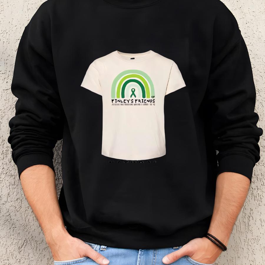 Finley's Friends Apparel, Toddler Bella And Canvas, Cerebral Palsy Awareness Shirt, Cp Awareness Crewneck, In March We Wear Green Sweatshirt